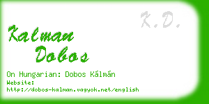 kalman dobos business card