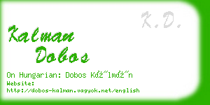 kalman dobos business card